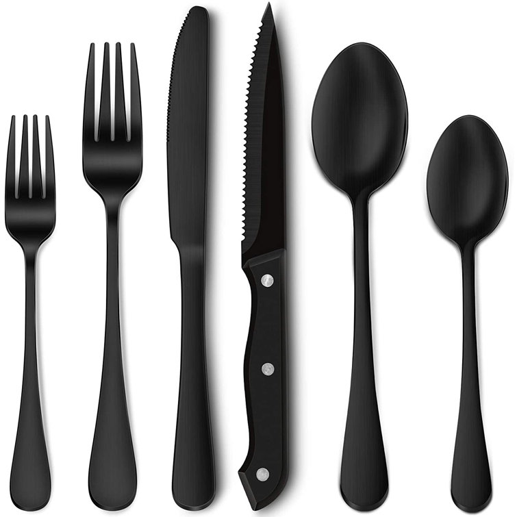 Latitude Run® Selima Stainless Steel Flatware Set of 72 Wayfair
